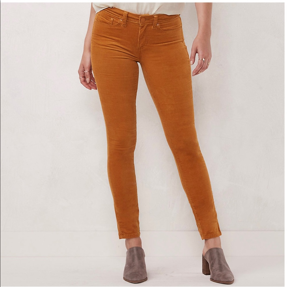 LC Lauren Conrad Midrise Corduroy Skinny Jeans